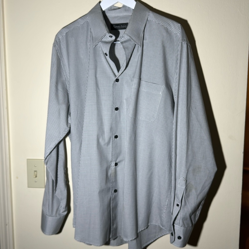 Kenneth Roberts, platinum button-down shirt